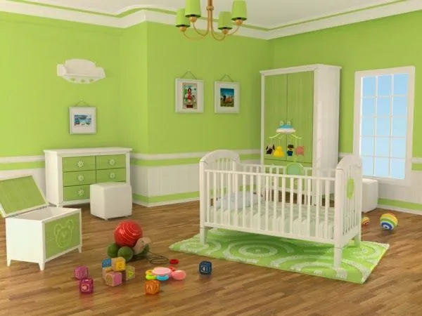 Cuartos de bebé en color verde - Dormitorios colores y estilos
