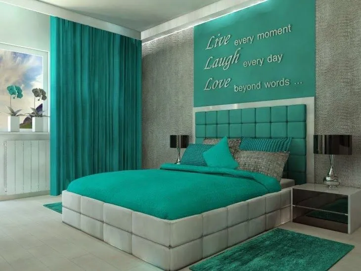 Cuartos De Color Turquesa : 40 habitaciones increíbles en color ... Cuartos De Color Turquesa : 40 habitaciones increíbles en color ...