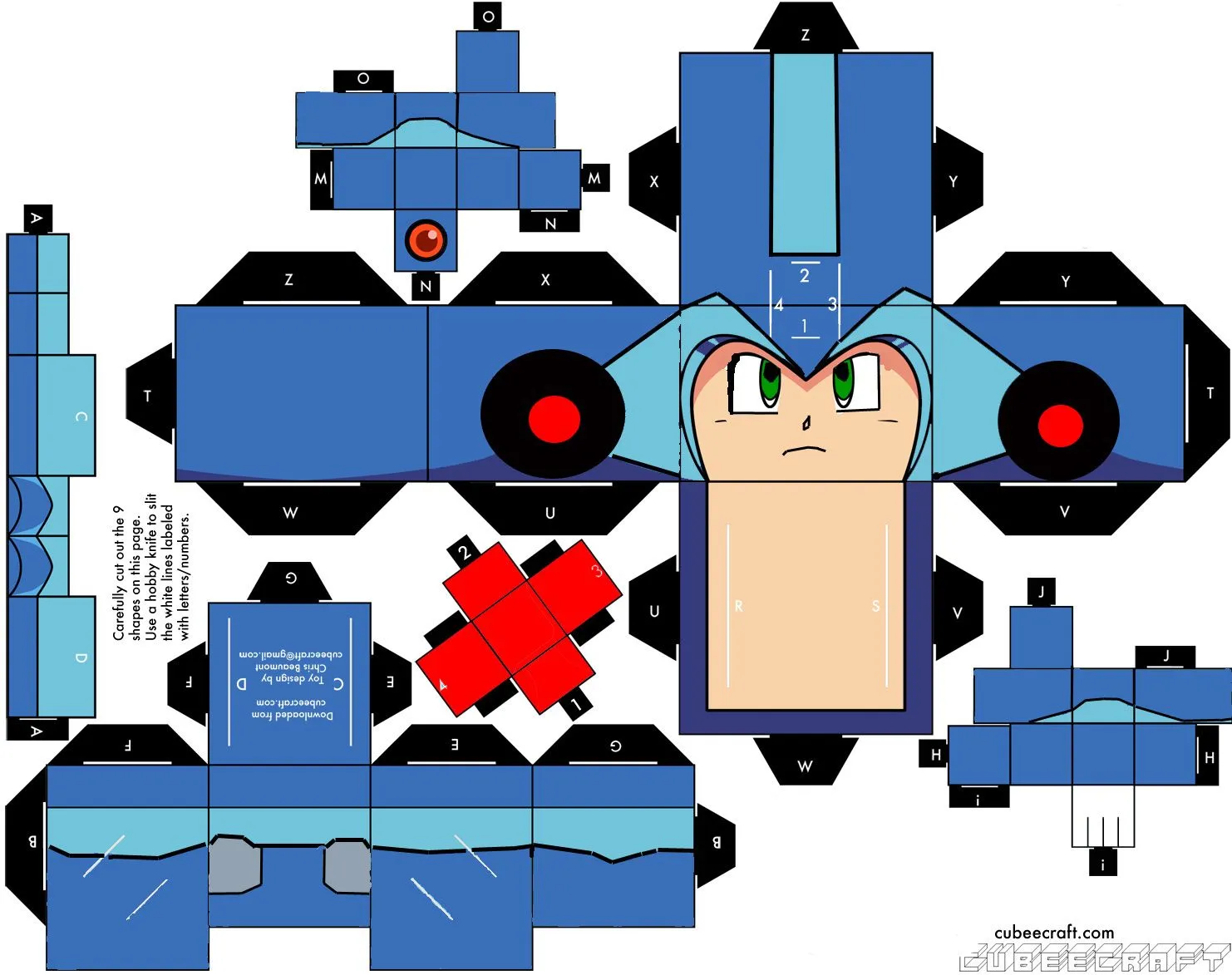 muchos cubeecraft!, actualizado | Paper toys, Mega man, Paper toy printable