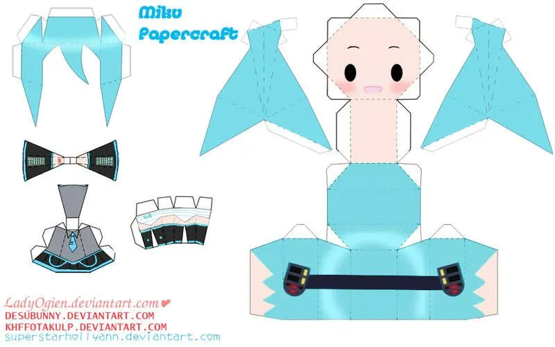 deviantART: More Like Sakura Miku chibi papercraft template by ... deviantART: More Like Sakura Miku chibi papercraft template by ...