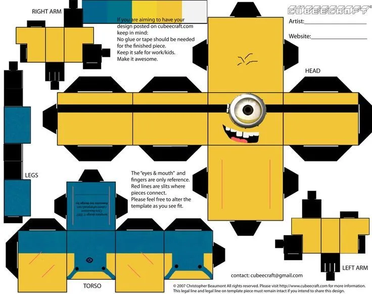 Cubeecraft sencillos de los famosos Minions. - Manualidades a Raudales