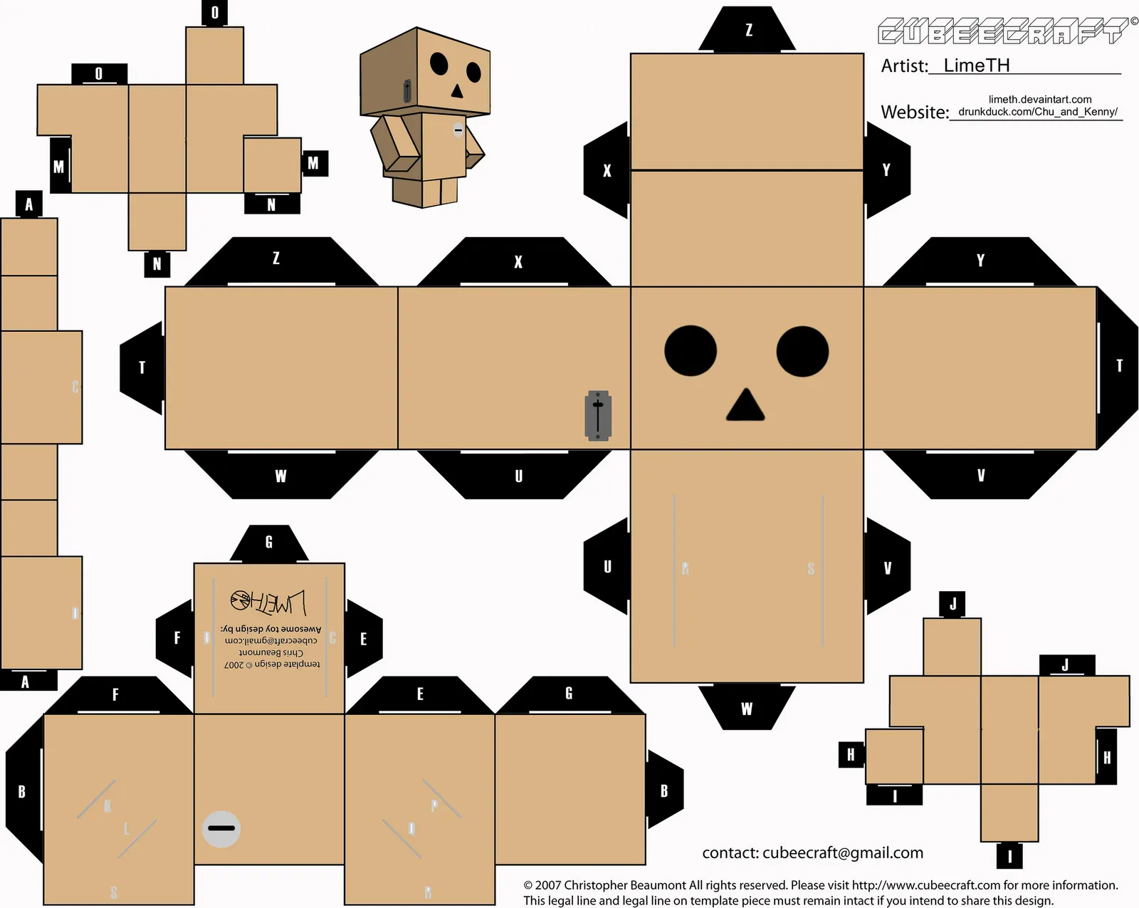 CUBEECRAFT TEMPLATES ( PAPERCRAFT): DANBO Cubeecraft CUBEECRAFT TEMPLATES ( PAPERCRAFT): DANBO Cubeecraft