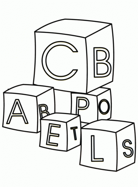 cubos-letras | Dibujos y juegos, para pintar y colorear cubos-letras | Dibujos y juegos, para pintar y colorear