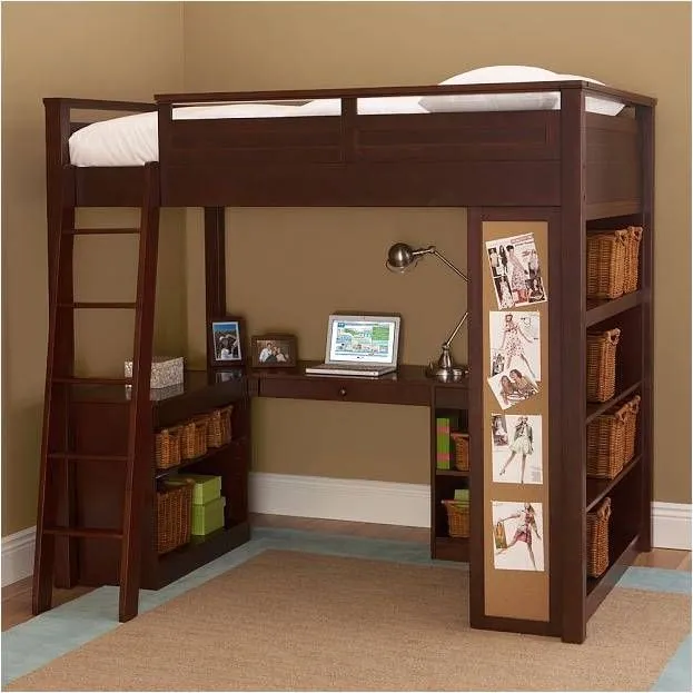 Cucheta con escritorio abajo terminada en madera. | Room | Pinterest Cucheta con escritorio abajo terminada en madera. | Room | Pinterest