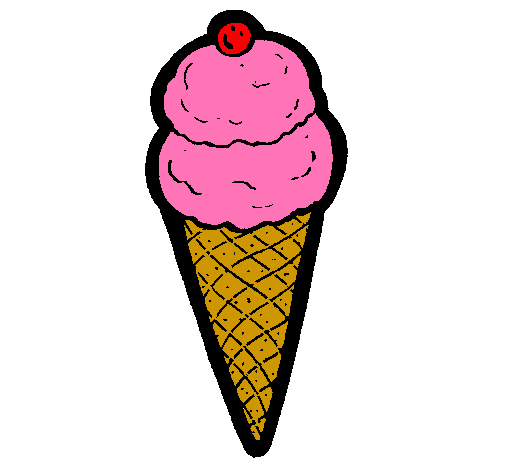 Dibujo de Cucurucho de helado pintado por Helado en Dibujos.net el ...