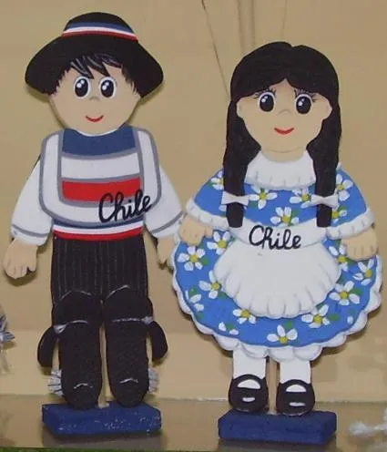 LA CUECA CHILENA: Pareja de huasos.