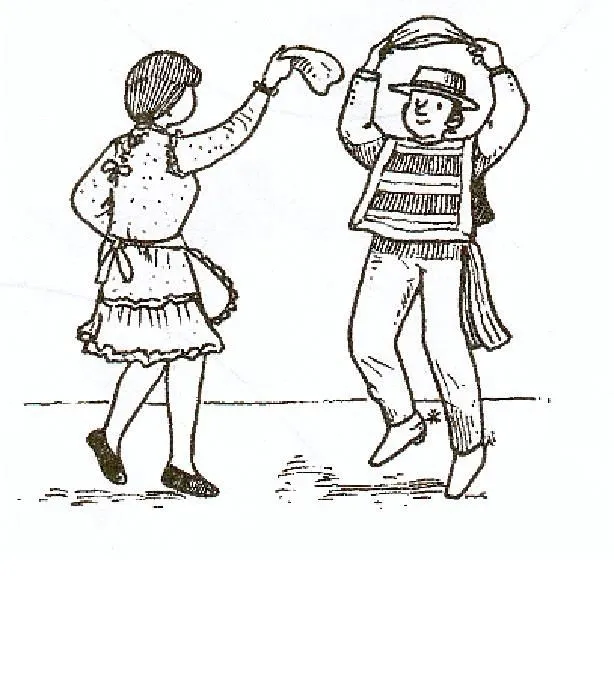 Imagenes de parejas bailando cueca para colorear - Imagui