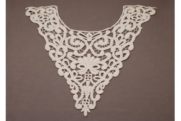 Cuello blanco de encaje de Crochet de algodón bordados para ... Cuello blanco de encaje de Crochet de algodón bordados para ...