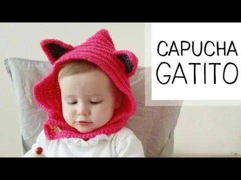 Cuello con Capucha con Orejas de Gato | Ahuyama Crochet