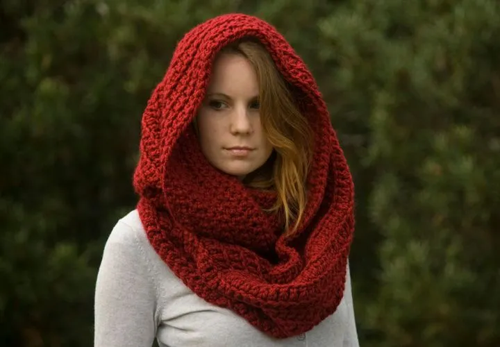 Cuello con capucha a crochet paso a paso - Imagui