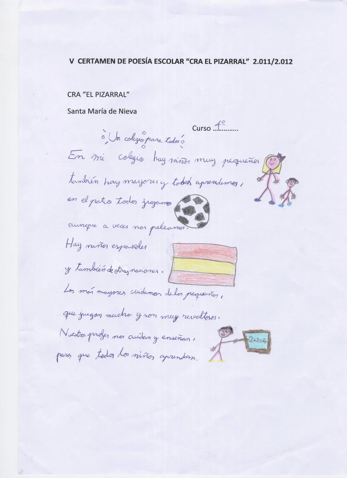 El Cuentacole: "Una escuela para todos". Poesías de 4º Ed. Primaria ( El Cuentacole: "Una escuela para todos". Poesías de 4º Ed. Primaria (