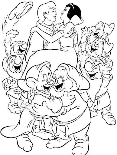 CUENTO DE BLANCANIEVES PARA COLOREAR