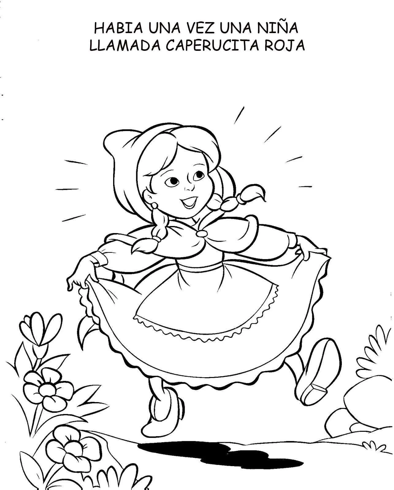 Cuento de Caperucita Roja para colorear - Jugar y Colorear Cuento de Caperucita Roja para colorear - Jugar y Colorear