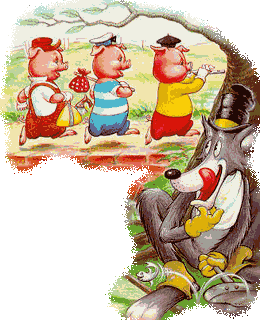 Luego está el cuento de los tres cerditos: