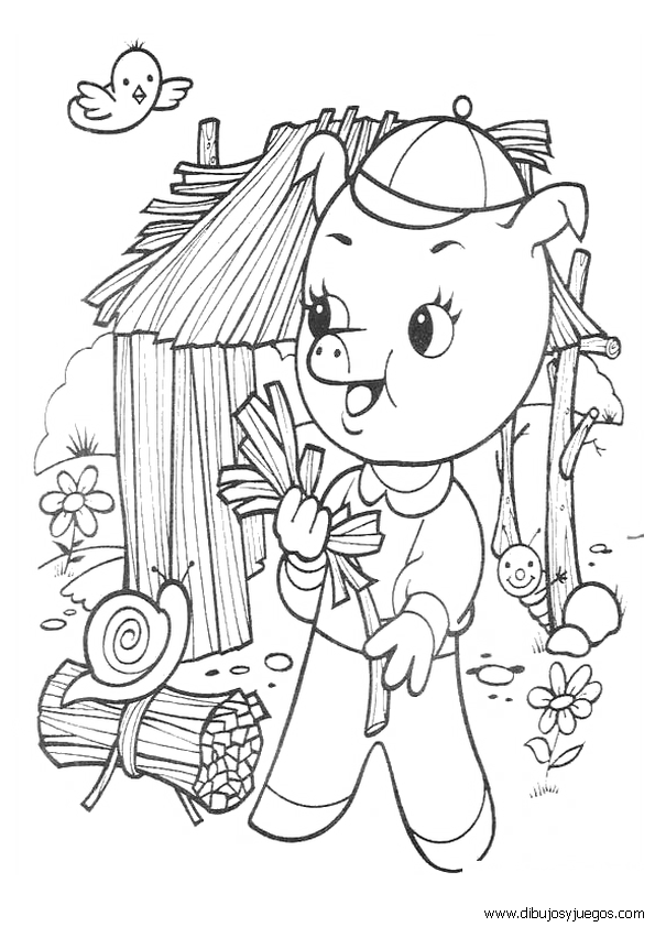 dibujos-cuento-tres-cerditos-003 | Dibujos y juegos, para pintar y ... dibujos-cuento-tres-cerditos-003 | Dibujos y juegos, para pintar y ...