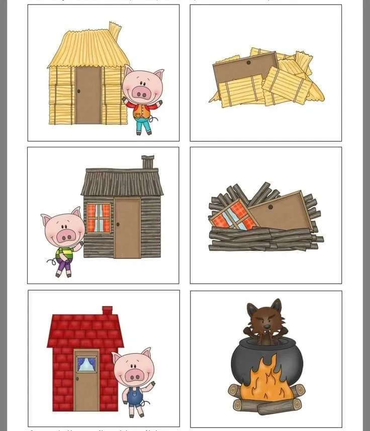 Cuento tres chanchitos - rompecabezas en línea Cuento tres chanchitos - rompecabezas en línea