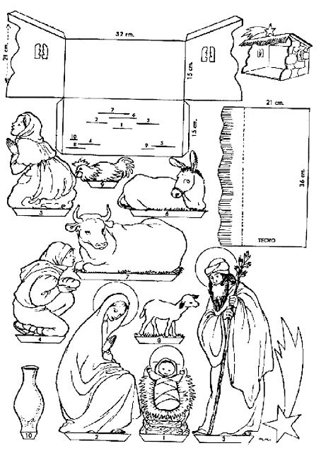 TE CUENTO UN CUENTO: Nacimientos para armar y colorear TE CUENTO UN CUENTO: Nacimientos para armar y colorear