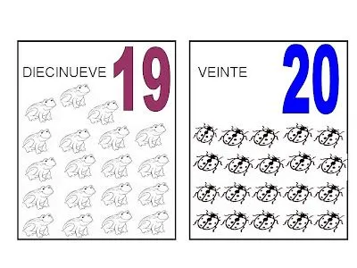 TE CUENTO UN CUENTO: Números del 1 al 20 por conjuntos para colorerar TE CUENTO UN CUENTO: Números del 1 al 20 por conjuntos para colorerar