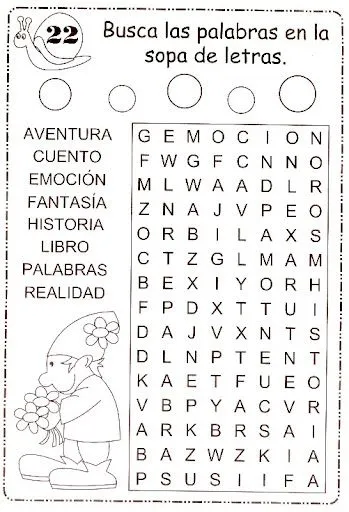 TE CUENTO UN CUENTO: SOPA DE LETRAS