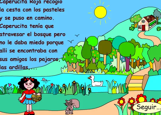 Cuento interactivo: Caperucita Roja | Recurso educativo 36155 ...