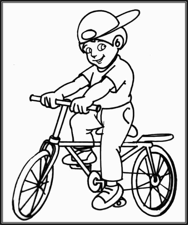 Cuentos de Don Coco: NIÑO MONTANDO BICICLETA PARA COLOREAR ...