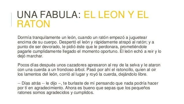 Cuentos, fabulas e historias