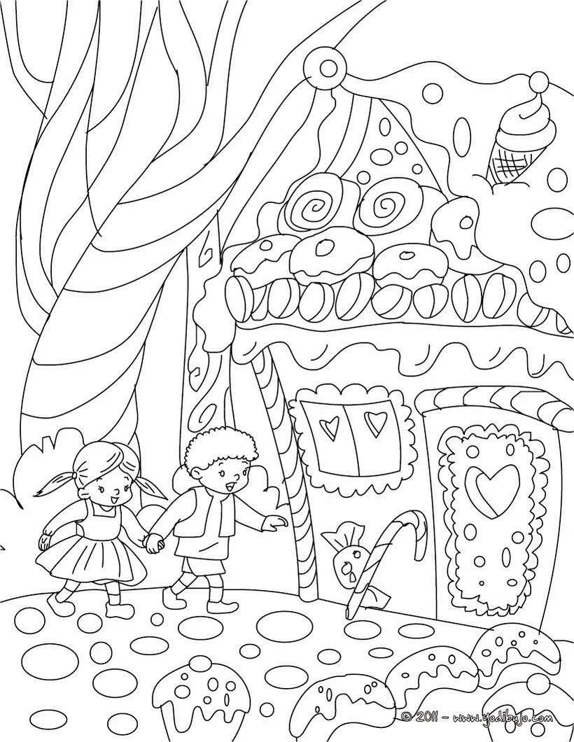 Cuentos de los hermanos GRIMM para colorear, Cuento Hansel y ... Cuentos de los hermanos GRIMM para colorear, Cuento Hansel y ...