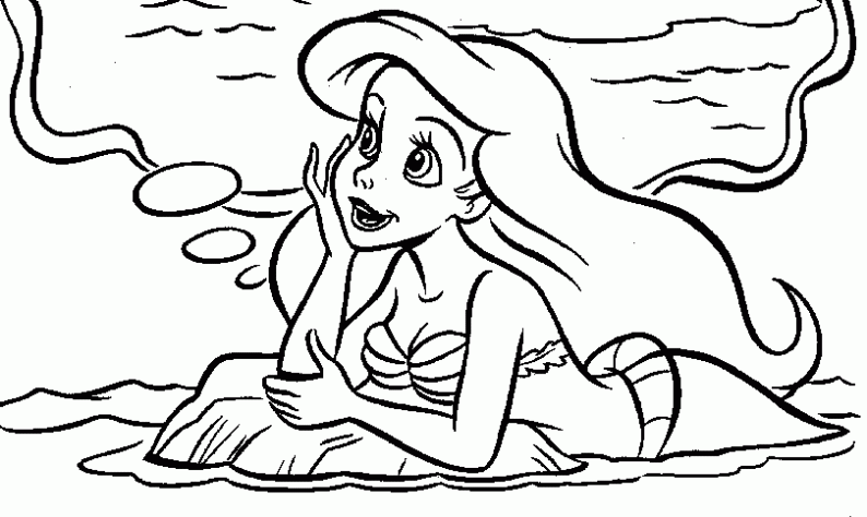 Cuentos infantiles: Ariel para colorear. La sirenita. Dibujos para ... Cuentos infantiles: Ariel para colorear. La sirenita. Dibujos para ...