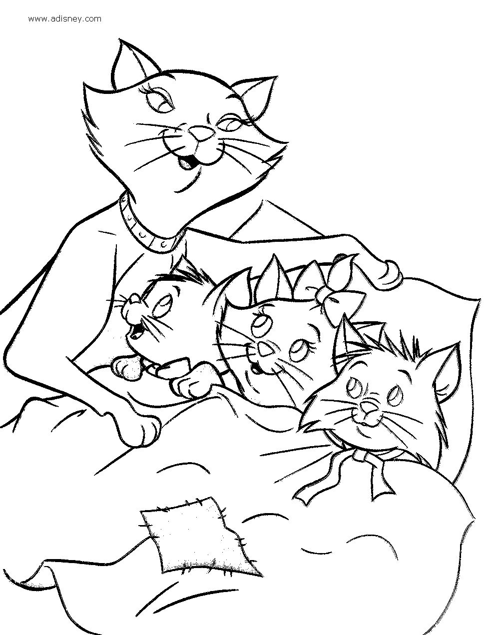 Cuentos infantiles: Los Aristogatos. Dibujos para colorear e imprimir. Cuentos infantiles: Los Aristogatos. Dibujos para colorear e imprimir.