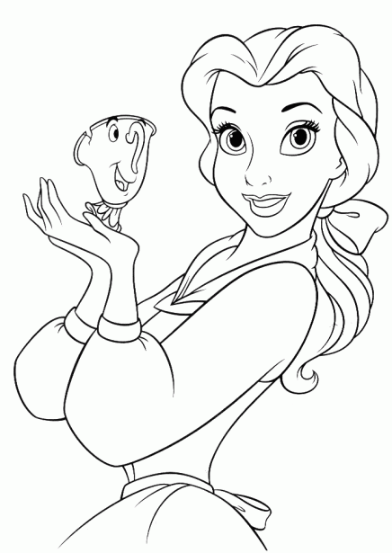 Cuentos infantiles: La Bella y la Bestia para colorear. Dibujos ...