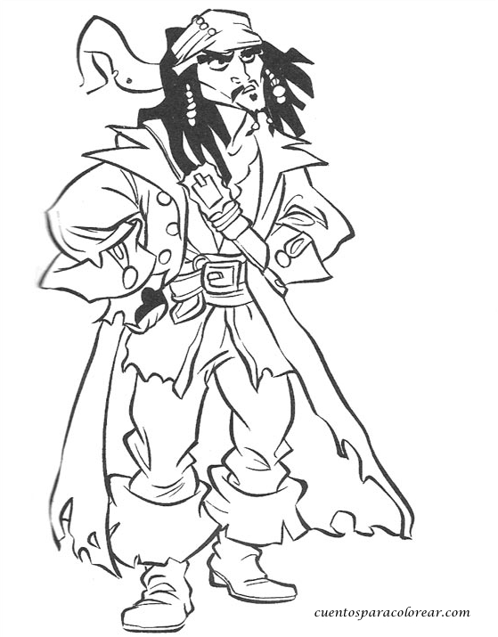 Cuentos infantiles: Piratas del Caribe para colorear. Dibujos para ...