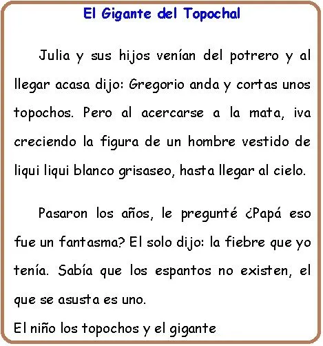 Texto corto para niños - Imagui