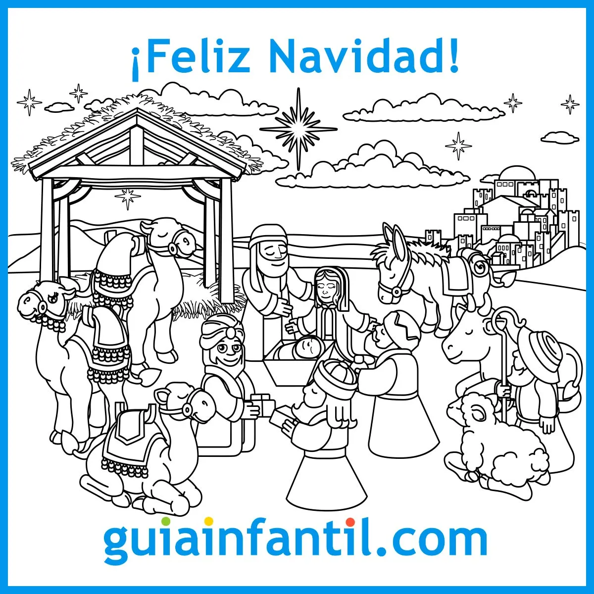 Cuentos de Navidad cortos con dibujos e imágenes para pintar con niños Cuentos de Navidad cortos con dibujos e imágenes para pintar con niños