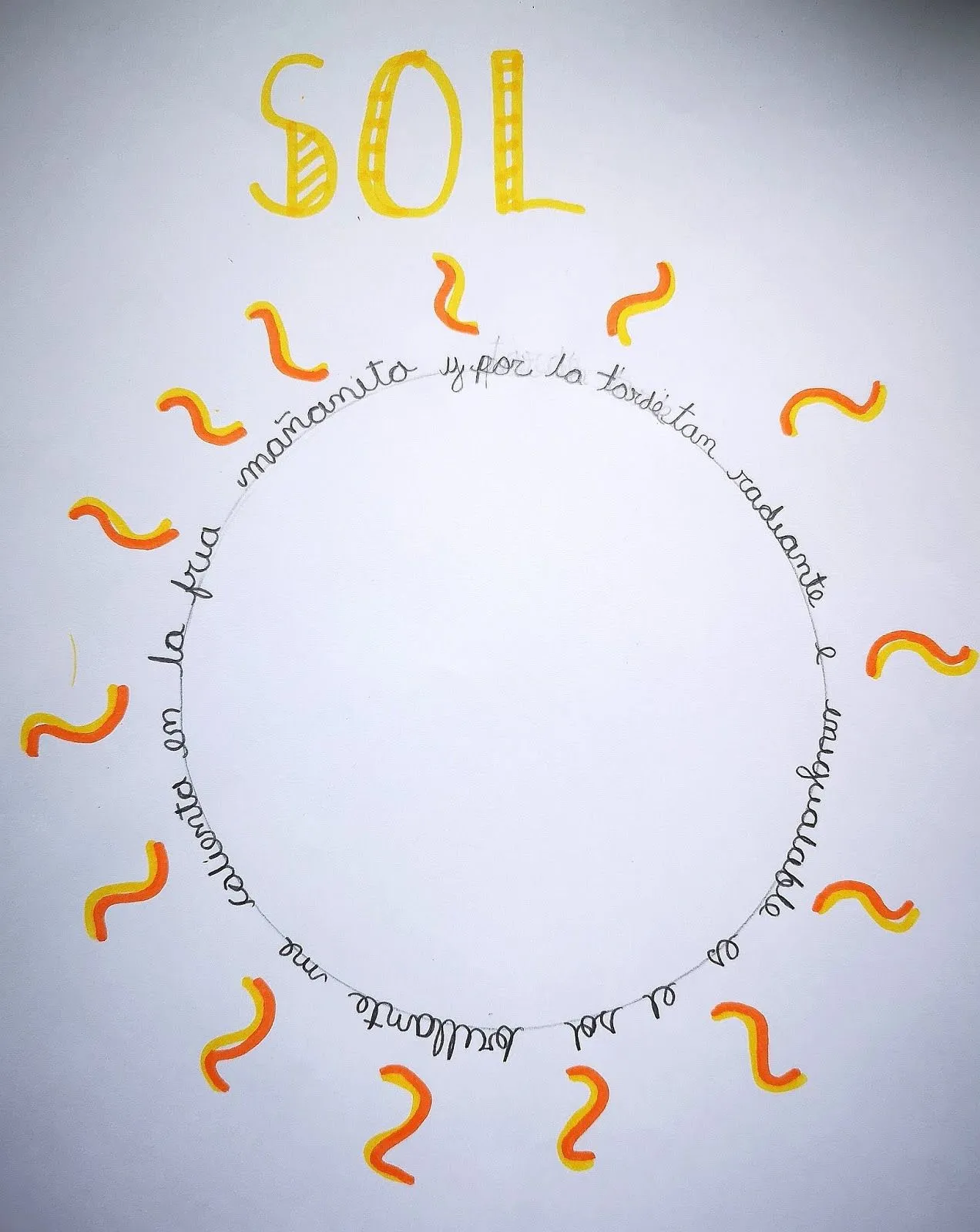 Los cuentos de Sofi: Caligrama: Sol