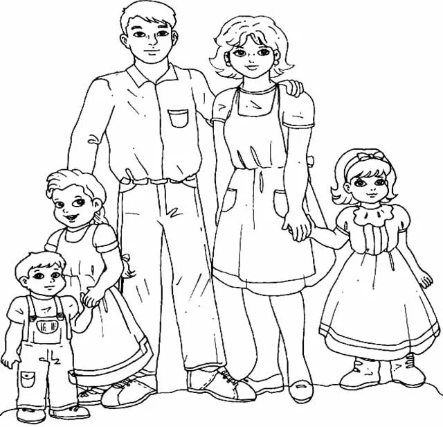 CuentosDeDonCoco.Com: LA FAMILIA PARA COLOREAR