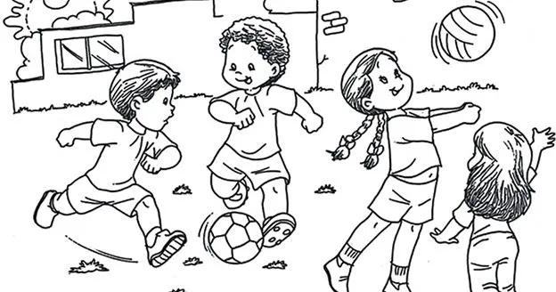 CuentosDeDonCoco.Com: NIÑOS JUGANDO PARA COLOREAR CuentosDeDonCoco.Com: NIÑOS JUGANDO PARA COLOREAR