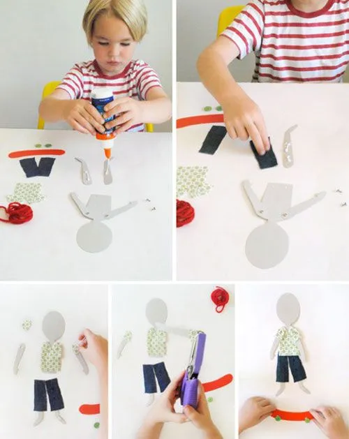 Haciendo muñecos de papel articulados | Manualidades y Artesanía Haciendo muñecos de papel articulados | Manualidades y Artesanía