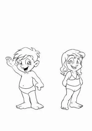 Cuerpo humano para colorear