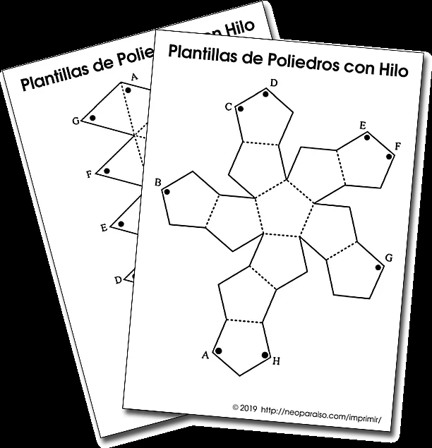 Cuerpos Geométricos que se arman al tirar de un hilo Cuerpos Geométricos que se arman al tirar de un hilo