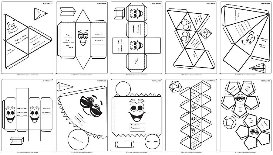 Cuerpos Geométricos con Caras