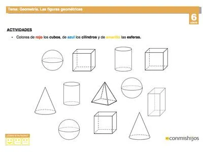 Cuerpos geométricos. Fichas de matemáticas para niños Cuerpos geométricos. Fichas de matemáticas para niños