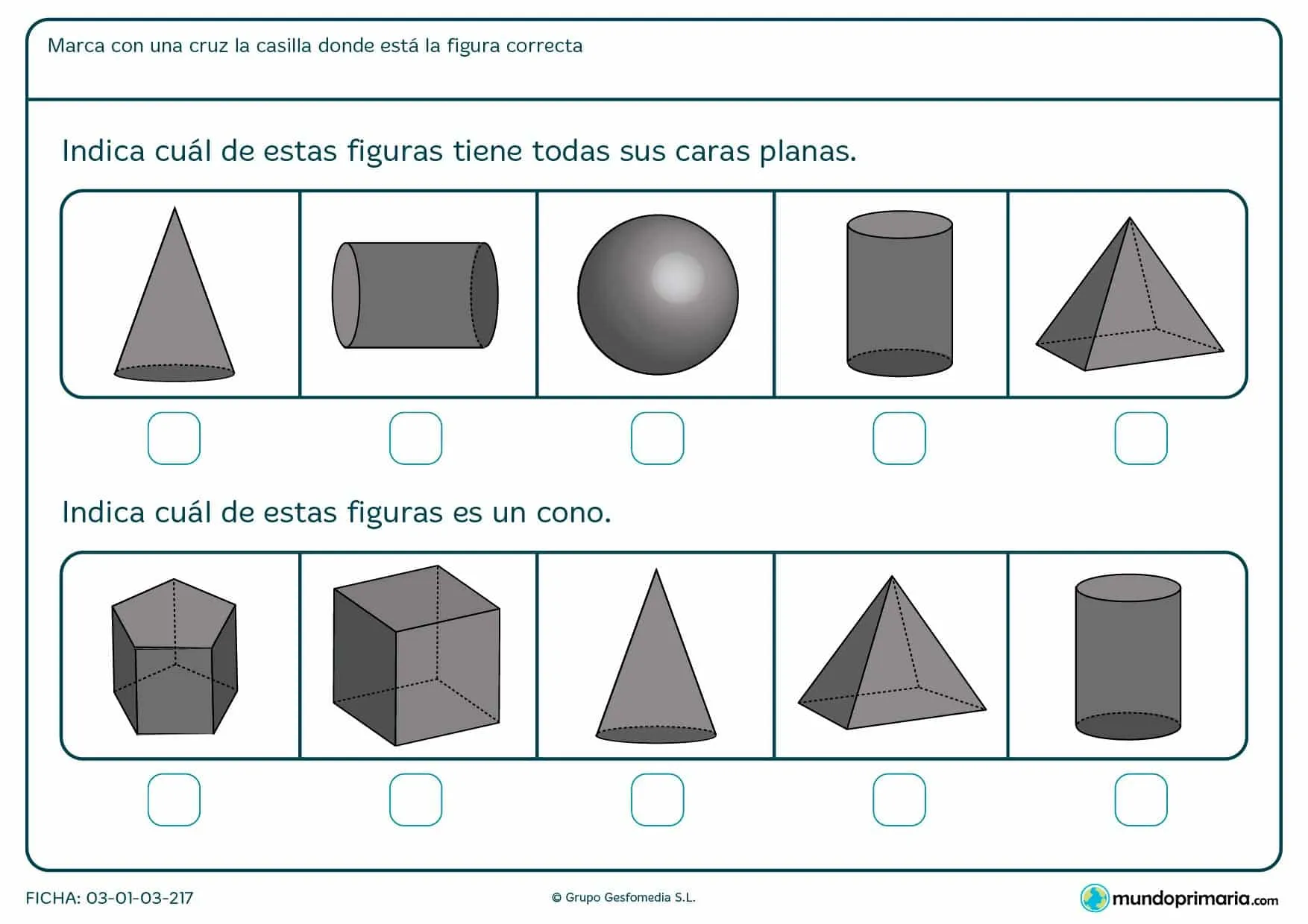 ▷ Cuerpos geométricos para Imprimir: ejercicios, área y volumen ▷ Cuerpos geométricos para Imprimir: ejercicios, área y volumen