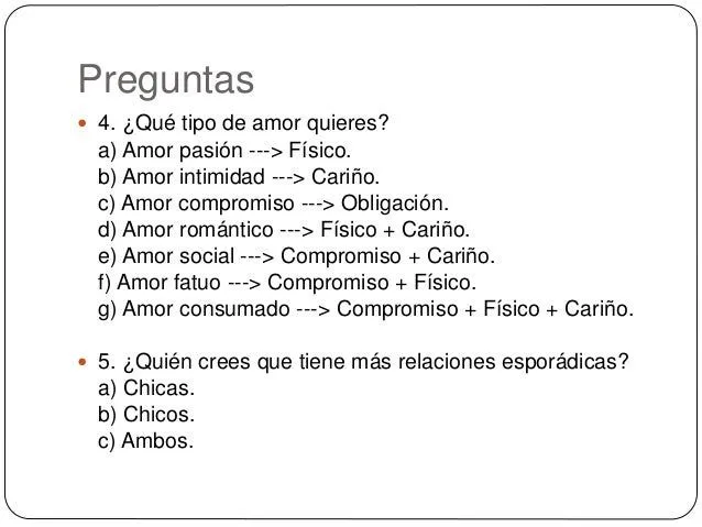 Cuestionarios de preguntas de amor - Imagui Cuestionarios de preguntas de amor - Imagui