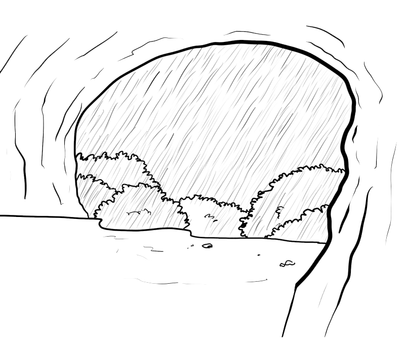 Imprimir dibujos para colorear : Cueva lloviendo Imprimir dibujos para colorear : Cueva lloviendo