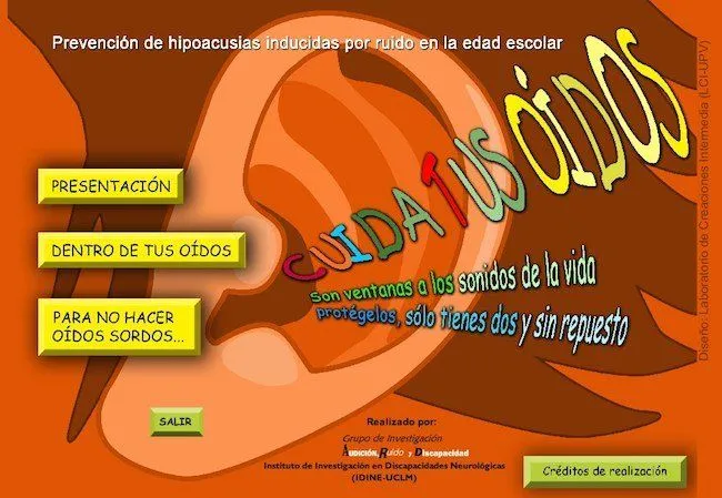 Cuida tus oídos, material interactivo para la salud acústica de ... Cuida tus oídos, material interactivo para la salud acústica de ...
