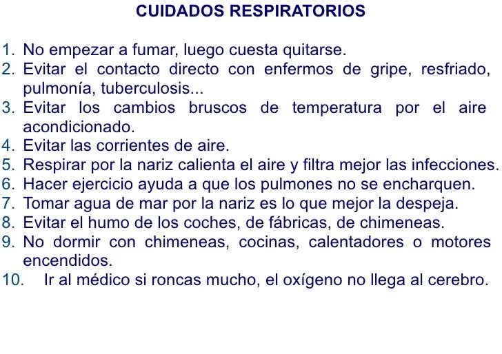 Cuidados respiratorios