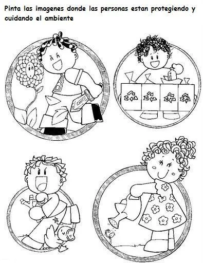 Cómo podemos cuidar el Medio Ambiente? – Dibujos para colorear ...