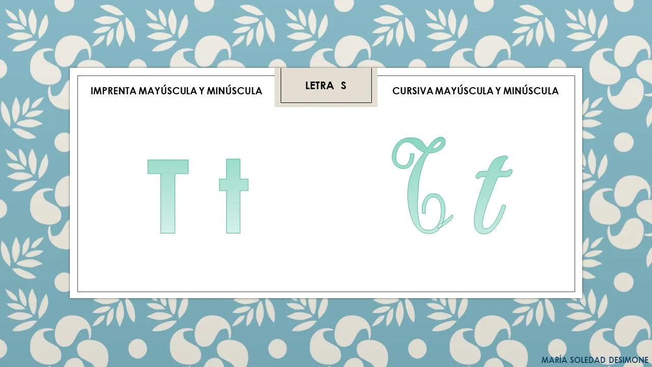 Cultura y TIC: 1ER GRADO - LENGUA - CLASE 76 - LETRA T - MAYÚSCULA Y MINÚSCULA - IMPRENTA Y CURSIVA Cultura y TIC: 1ER GRADO - LENGUA - CLASE 76 - LETRA T - MAYÚSCULA Y MINÚSCULA - IMPRENTA Y CURSIVA