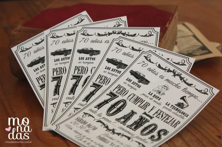 Invitación Vintage 70 años #invitación #ideas #monadas #eventos ... Invitación Vintage 70 años #invitación #ideas #monadas #eventos ...