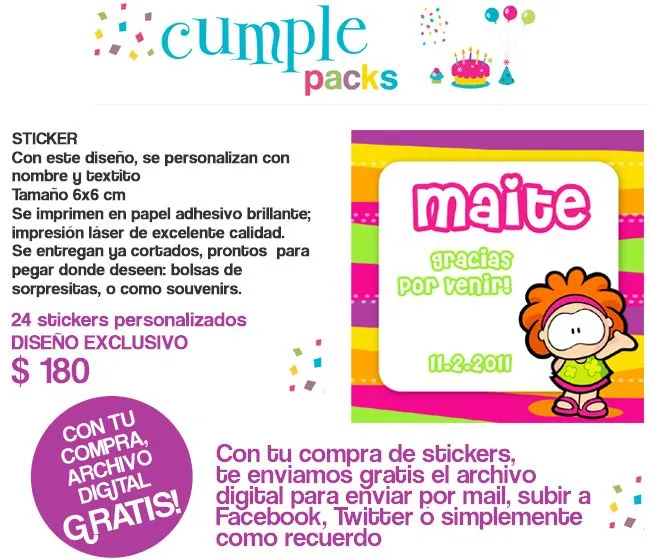 Stickers de cumpleaños gratis para FaceBook - Imagui Stickers de cumpleaños gratis para FaceBook - Imagui